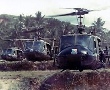 Formation of UH-1 Huey Helicopters 8x10 Vietnam War Photo 115 picture