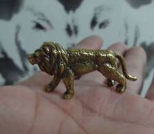 Vintage Style Solid Brass Strong Lion Animal Figurine Statue for Home Decor picture