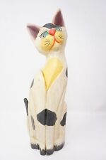 Vintage Folk Art Wooden Cat Made in Germany 12