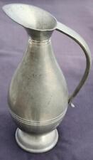 Beautiful Singapore Pewter Etched Dressing Pitcher – VGC – NICE TROPICAL SCENE picture