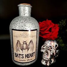 Bats Heart 100% Pure Silver Glass Bottle 8