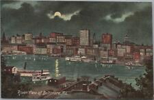 Postcard River View of Baltimore MD Maryland  picture