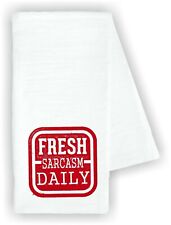 Funny kitchen bathroom towels Fresh sarcasm served daily decor dish drying cloth picture