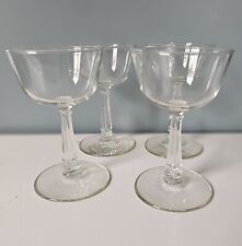 4 Vintage Cordial Liqueur Wine Glasses Clear Cut Glass of 4 XLNT COND picture