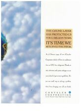 Chrysler Corporation Ozone Layer Cloud Cover Vintage 1995 Print Ad picture