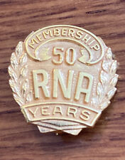 VINTAGE RNA ROYAL NEIGHBORS OF AMERICA 50 YEAR MEMBER LAPEL PIN 1/10 10k GF B10 picture