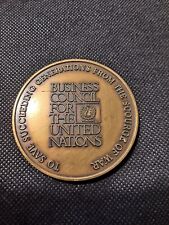 BUSINESS COUNCIL FOR THE UNITED NATIONS CHALLENGE COIN   e5823UXXX picture