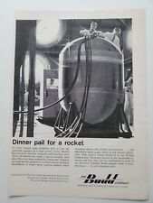 The Budd Company Solid Rocket Fuel Container 1960 Vintage Print Ad picture
