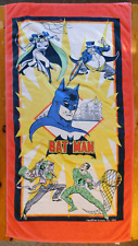 VTG Batman And Robin Bath Beach Towel 1989 DC Comics Superhero 29.5
