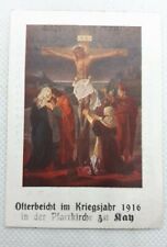 Crucifixion of Jesus - Catholic vintage card 1916. Germany holy card. picture