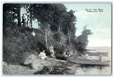 c1910 One The Lake Shore Canoe Winneconne Wisconsin WI Vintage Antique Postcard picture