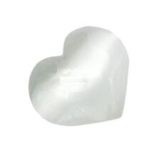 1X - Small White Selenite Heart 1.25