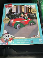 Disney Gemmy 6.5 ft Christmas Mickey & Minnie Mouse Car Airblown Inflatable picture