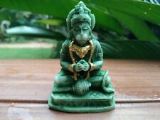 Lord hanuman green gold statue gift sculpture hindu god figurine hanumantha... picture