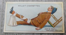 Wills's First Aid Cigarettes Tobacco Trade Card Vintage No 26 Fractured Knee-Cap picture