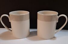 Martha Stewart Exclusively for Macy's Band Grey Coffee Cups/Mugs Set Of 2 picture
