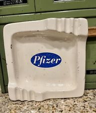 Vintage Pfizer Laboratories Ceramic Ashtray 1977 Viagra 6” picture