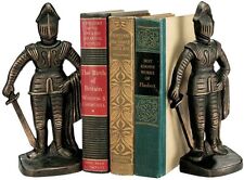 Protectors of the Realm Bronze Finish Medieval Knight with Swords Bookends picture