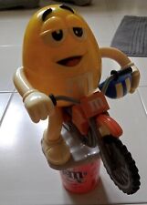 M&M Candy Dispenser Europe Limited Edition Yellow M&M On Dirt Bike picture