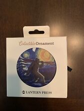 Lantern Press Bigfoot With Skis Ceramic Ornament Christmas tree Holiday picture