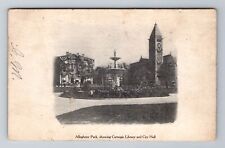 Pittsburgh PA-Pennsylvania, Allegheny Park, Antique, Vintage c1906 Postcard picture