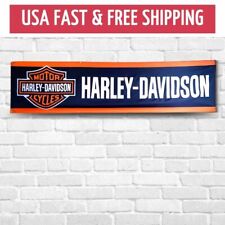 Harley Davidson Motorcycle 2x8 ft Garden Flag Mount Vintage Banner Garage Sign picture