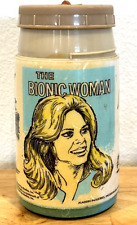 VINTAGE 1978 THE BIONIC WOMAN ALADDIN LUNCH BOX THERMOS NO CAP - USED CONDITION picture