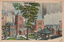 The Little Church Around Corner New York City New York Linen Vintage Post Card picture