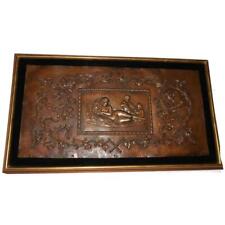 19th Century Neoclassical Raised Figural Relief Plaque, Coppered Metal 11