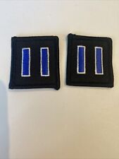 Pair Of Military/Police Captain  Bars Patches.  Never Used Patch picture