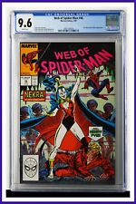 Web Of Spider-Man #46 CGC Graded 9.6 Marvel January 1989 White Pages Comic Book. picture