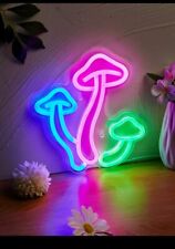 1pc PS Neon Light, Creative Mushroom Design LED Neon Sign For Home picture