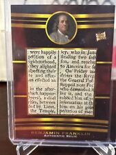 2021 Pieces Of The Past BENJAMIN FRANKLIN Jumbo Relic picture