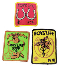Set 1977 1978 1979 Boys Life Boy Scout Patches Square BSA Magazine Cub Webelos picture