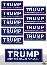 TRUMP mini bumper stickers 10pack President election campaign BLUE 3