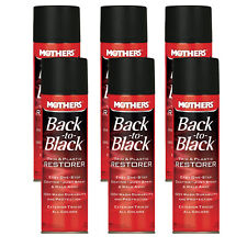 Mothers 06110 Back to Black Plastic and Trim Restorer Aerosol, 10 Ounce, 6 Pack picture