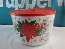Tupperware Christmas Poinsettias Ilumina Stack n store 28 cups /6.6L Sale New  picture