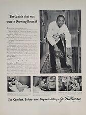 1942 Pullman Train Fortune WW2 Print Ad Q1 Porter Roomette Bedroom Suite Railway picture