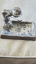 Silver / Pewter Golfer In Sand Trap Ashtray - Trinket Dish Vintage 1950’s Signed picture