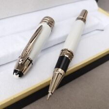 Luxury Great Writers Series White+Silver Clip 0.7mm Rollerball Pen picture