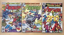 Avengers #182, #190, #200 (Print Error) - 1979/1980 Marvel Bronze Age Comic Lot picture
