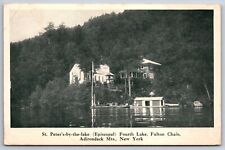 Adirondack Mts~St Peter's By The Lake Episcopal Church~Inlet & Old Forge RPO PM picture