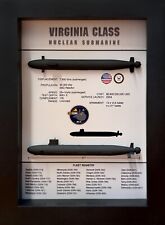 Virginia Class Submarine Shadow Display Box, SSN-774, 5.75