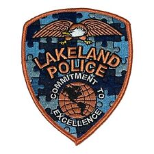 Lakeland Florida Police Dept Autism Awareness Police Patch FL picture
