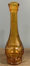 Vintage Wheaton Amber Glass Bud Vase 9