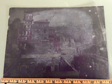 1906 San Francisco Earthquake Fire Copper photographic plate photo 12” newspaper picture