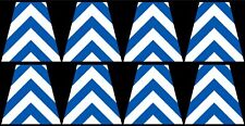 8 Fully Reflective Blue and White Chevron Fire Helmet Tetrahedrons Tet Trapezoid picture