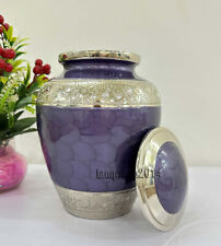 Beautiful Embossed Large Purple Adult Ashes Urn for Funeral,Adult Cremation Urn picture