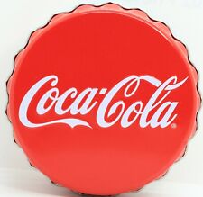 Coca-Cola Coke Tin Round Container Red Soda Pop Memorabilia Storage - JD955 picture