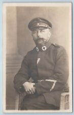 Postcard WWI Era German Red Cross Man in Uniform RPPC Real Photo c1917 K22 picture